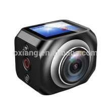 Fabrikverkauf direkt 360-Grad-Kameradrehung 1440P / 30fps Sport-Action-Kamera 12MP Wifi Uhr Fernbedienung Videokamera